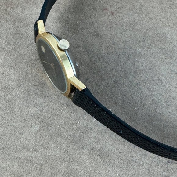 Vintage Zenith Movado Swiss Watch 1950's Stainless Steel Case has Gold Plating - Picture 10 of 11